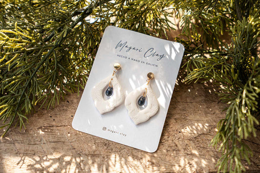 Pendientes ALEGRÍA DE NAVIDAD (blanco nieve) | Colección DULCE NAVIDAD