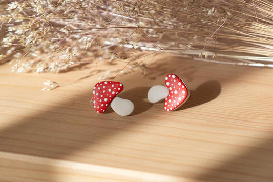 Pendientes AMANITA MUSCARIA | Colección BOSQUE ENCANTADO 🍄✨