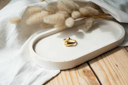 Anillo acero gotas