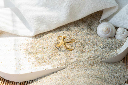 Anillo ABRAZO DE MAR (acero) | Colección MEDITERRÁNEO 🐚