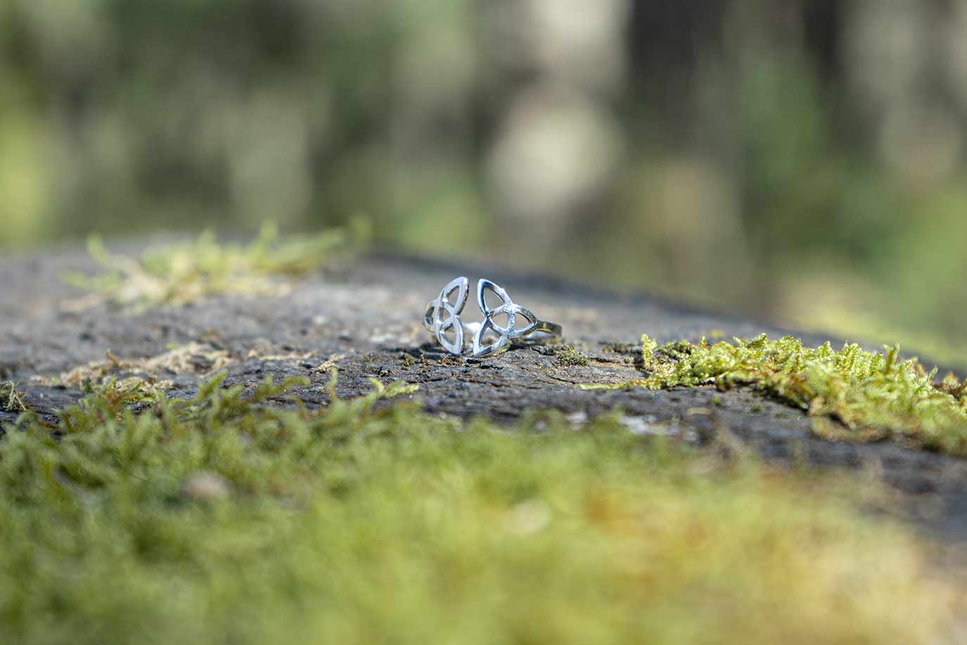 Anillo celta triqueta plateado