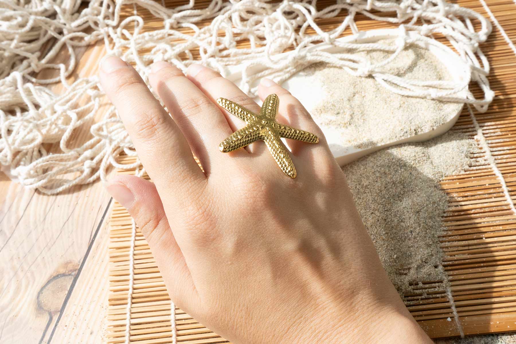 Anillo estrella de mar grande