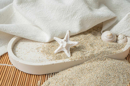 Anillo estrella de mar blanca