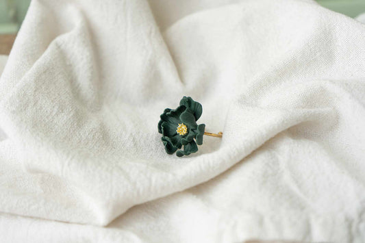 Anillo flor hecho a mano