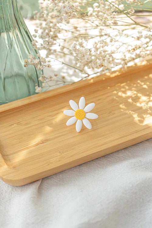 Anillo margarita hecho a mano