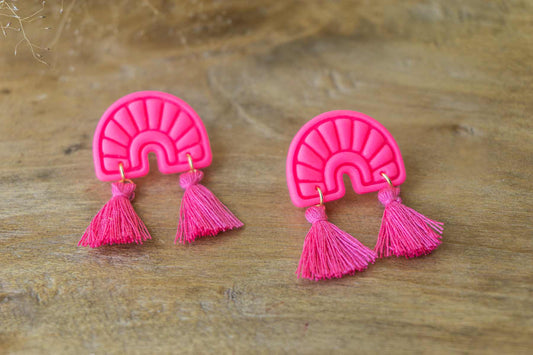 Arcoíris con pompones | Colección FLÚOR
