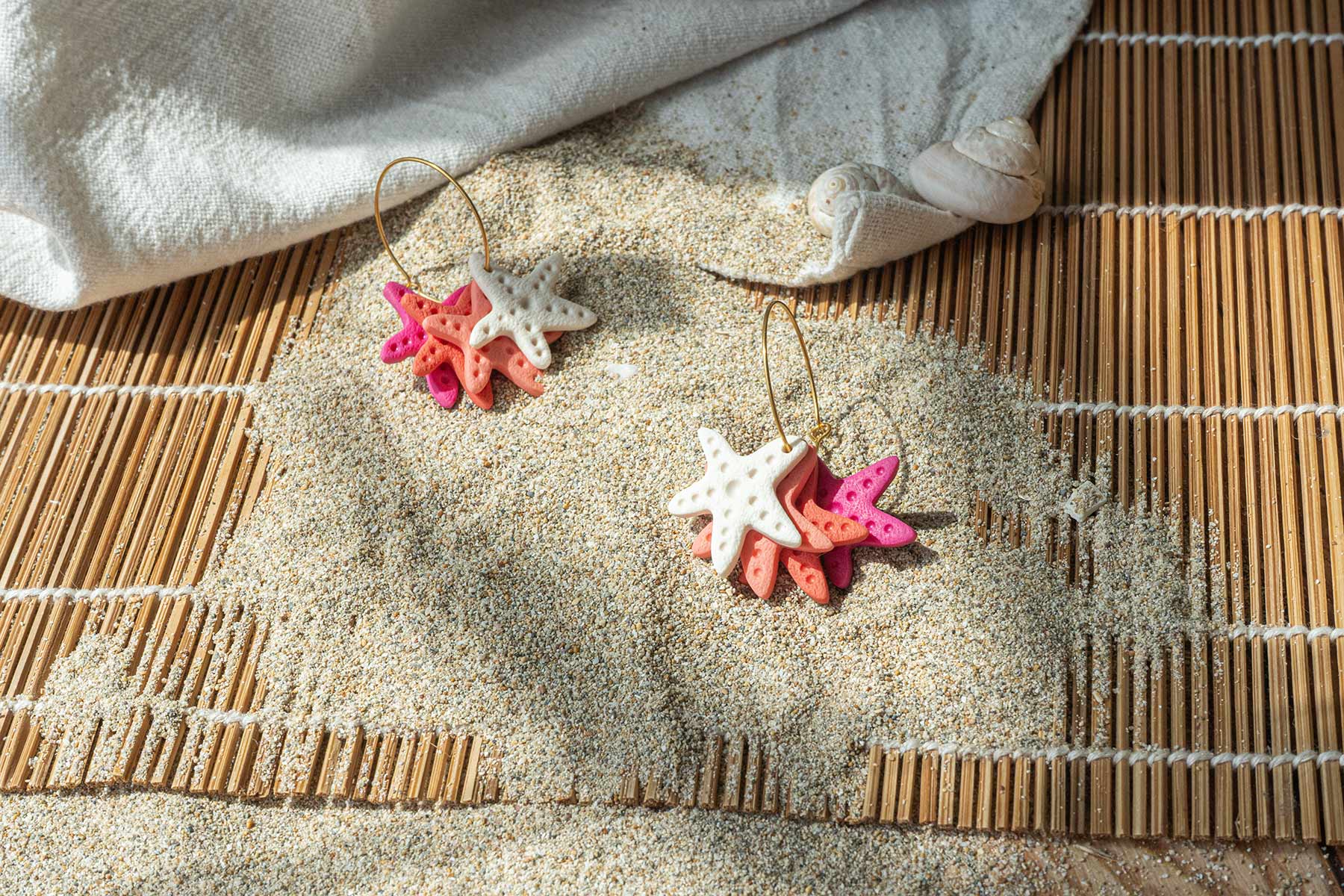 Pendientes CONSTELACIÓN MARINA (estrellas de mar) | Colección TROPICAL 🌺