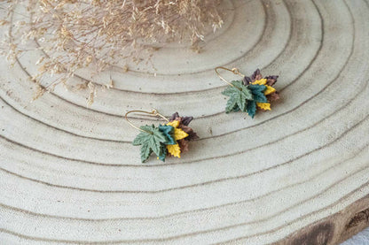 Pendientes HOJAS DE ARCE (aros) | Colección BOSQUE ENCANTADO 🍂✨