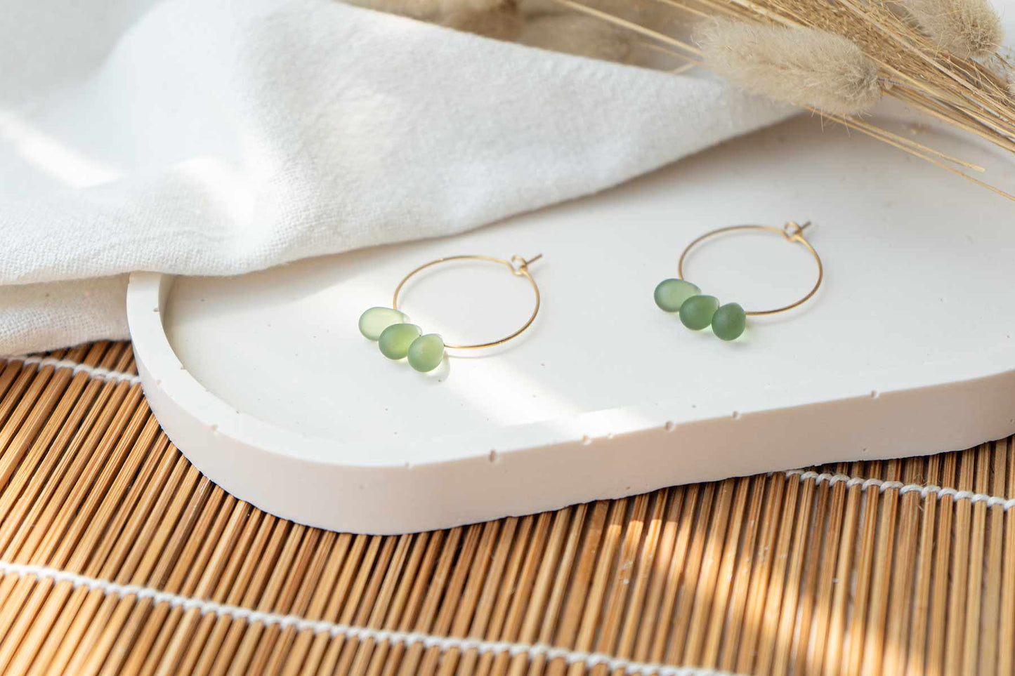 Pendientes aros de cristal
