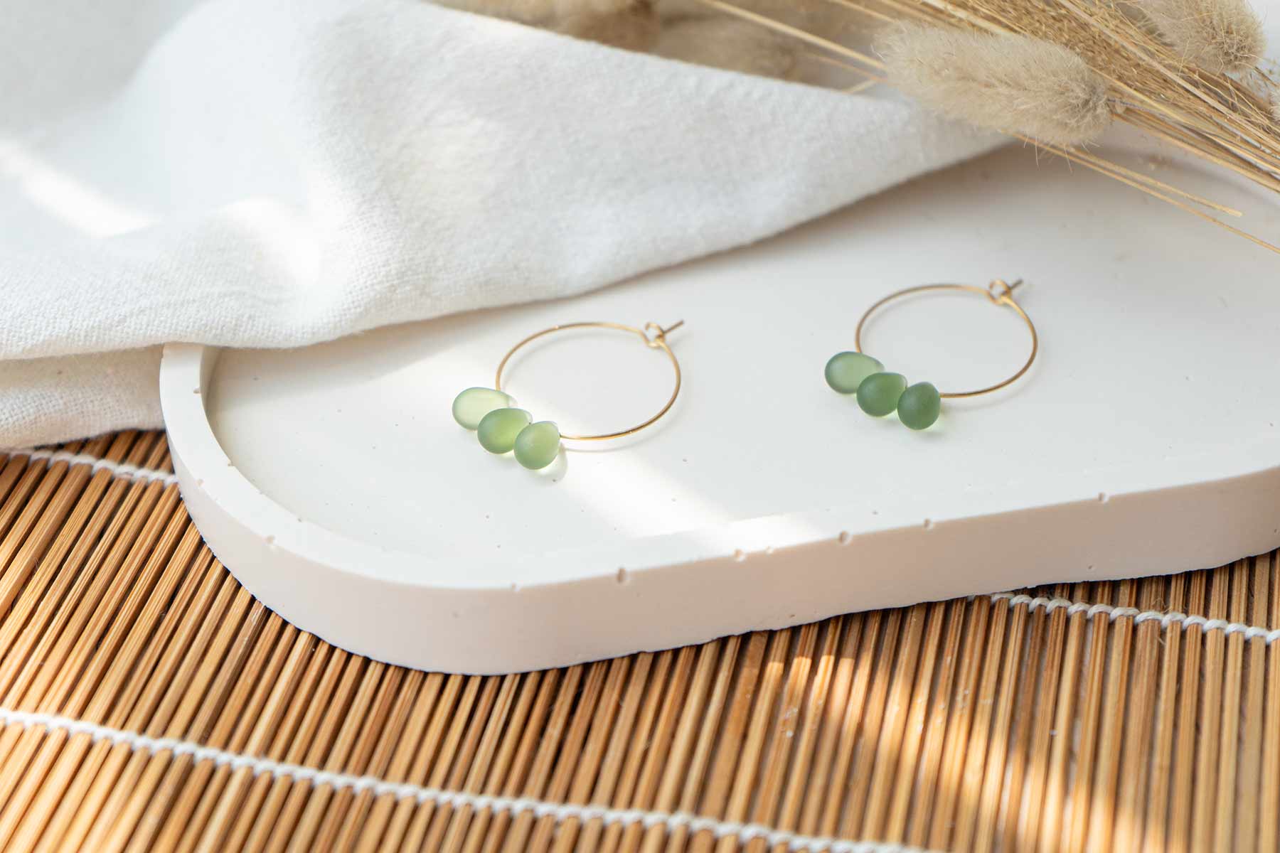 Pendientes aros de cristal