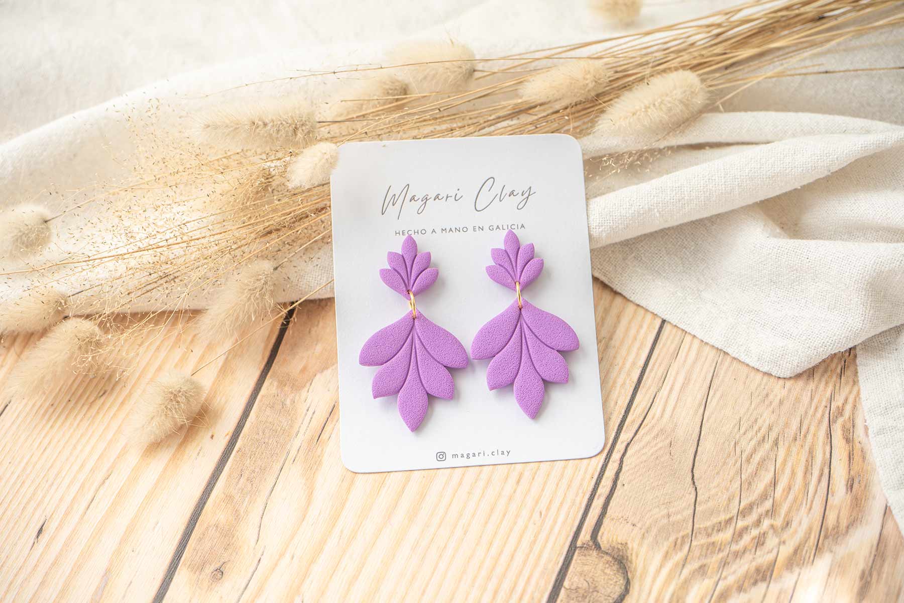 Pendientes violeta pastel