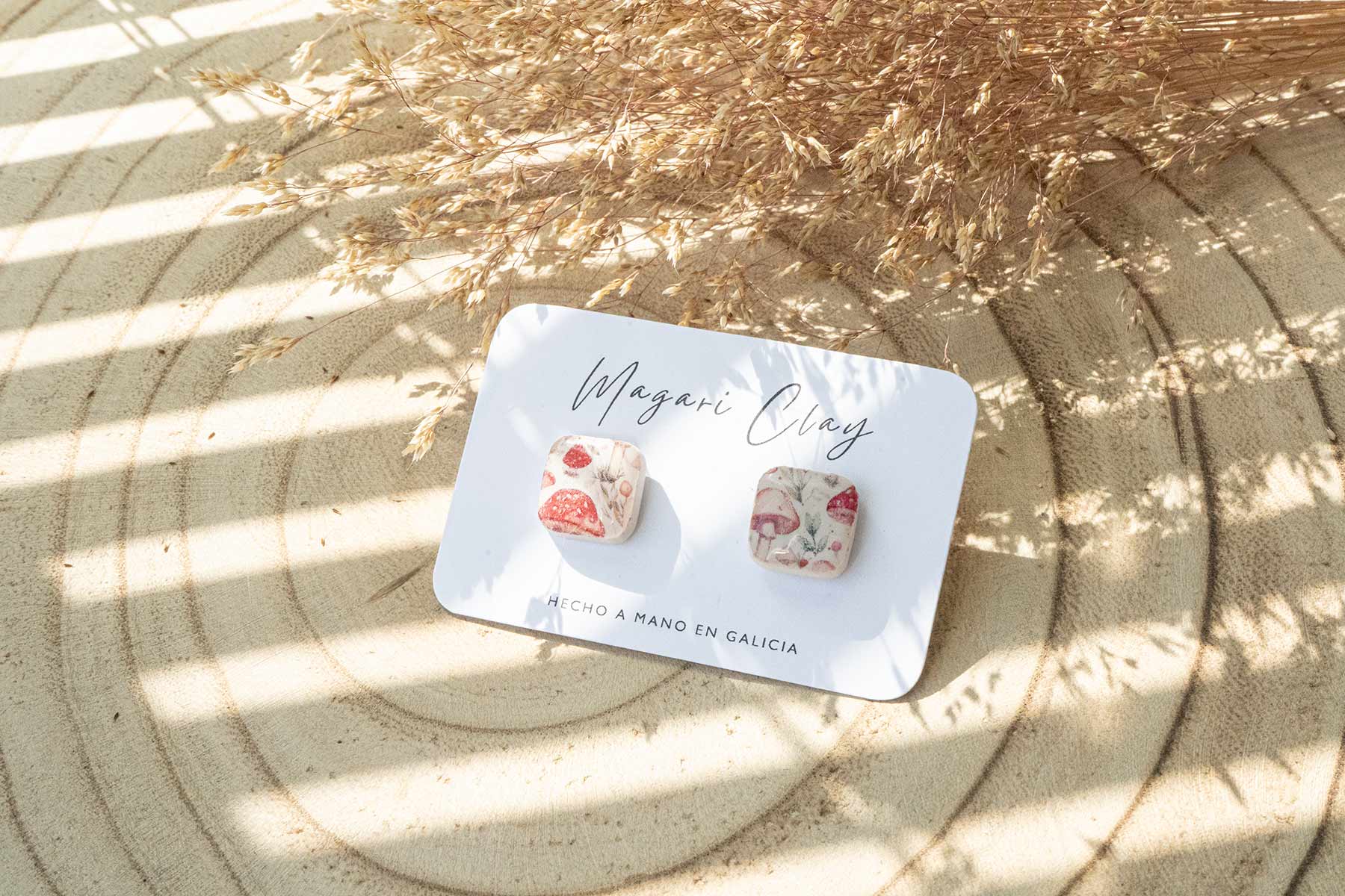 Pendientes Botón AMANITA MUSCARIA (estampado) | Colección BOSQUE ENCANTADO 🍄✨ (Copia)