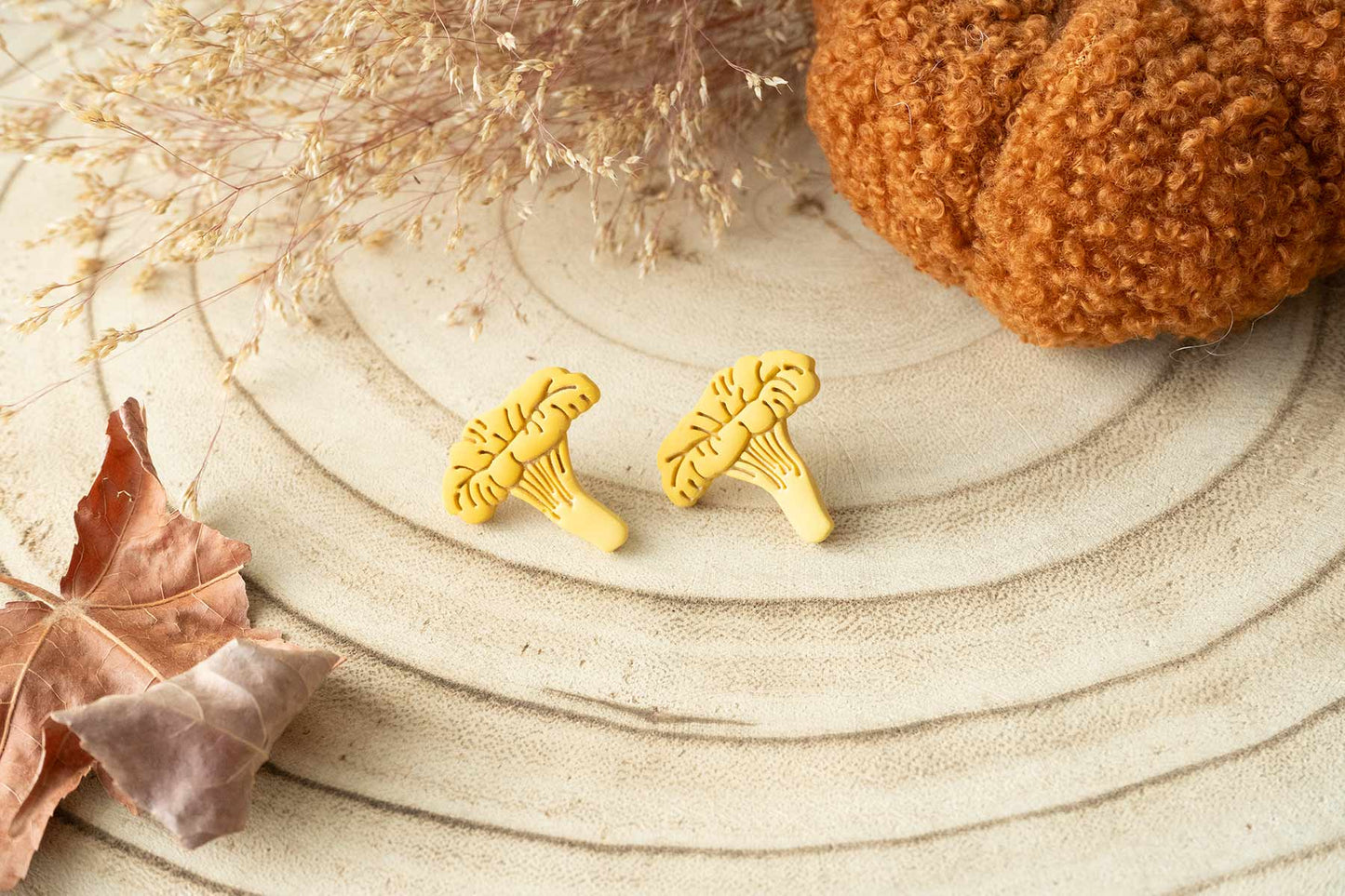 Pendientes CHANTARELLA (SETAS) | Colección BOSQUE ENCANTADO 🍂✨