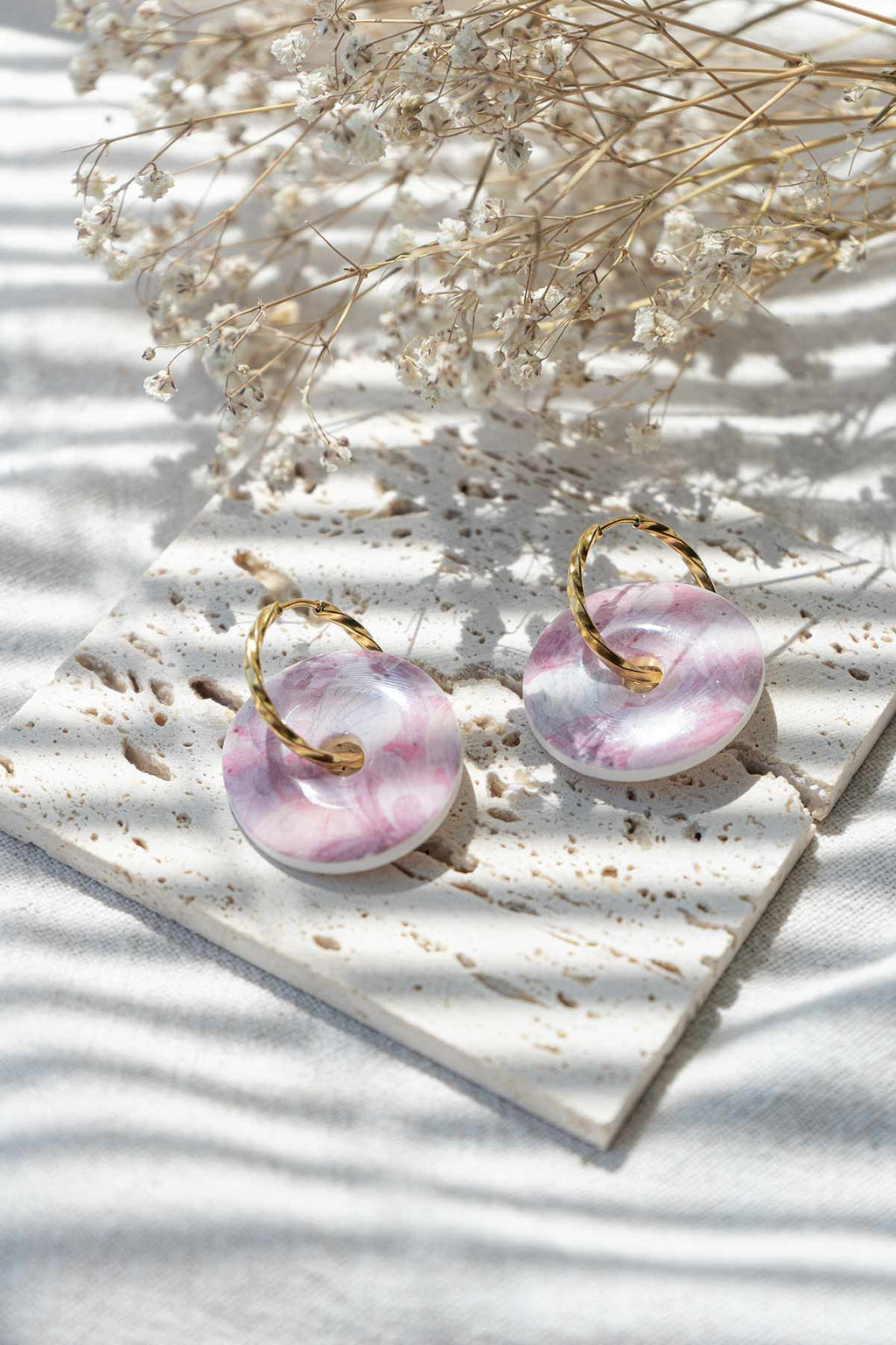 Pendientes grandes estampado mariposas