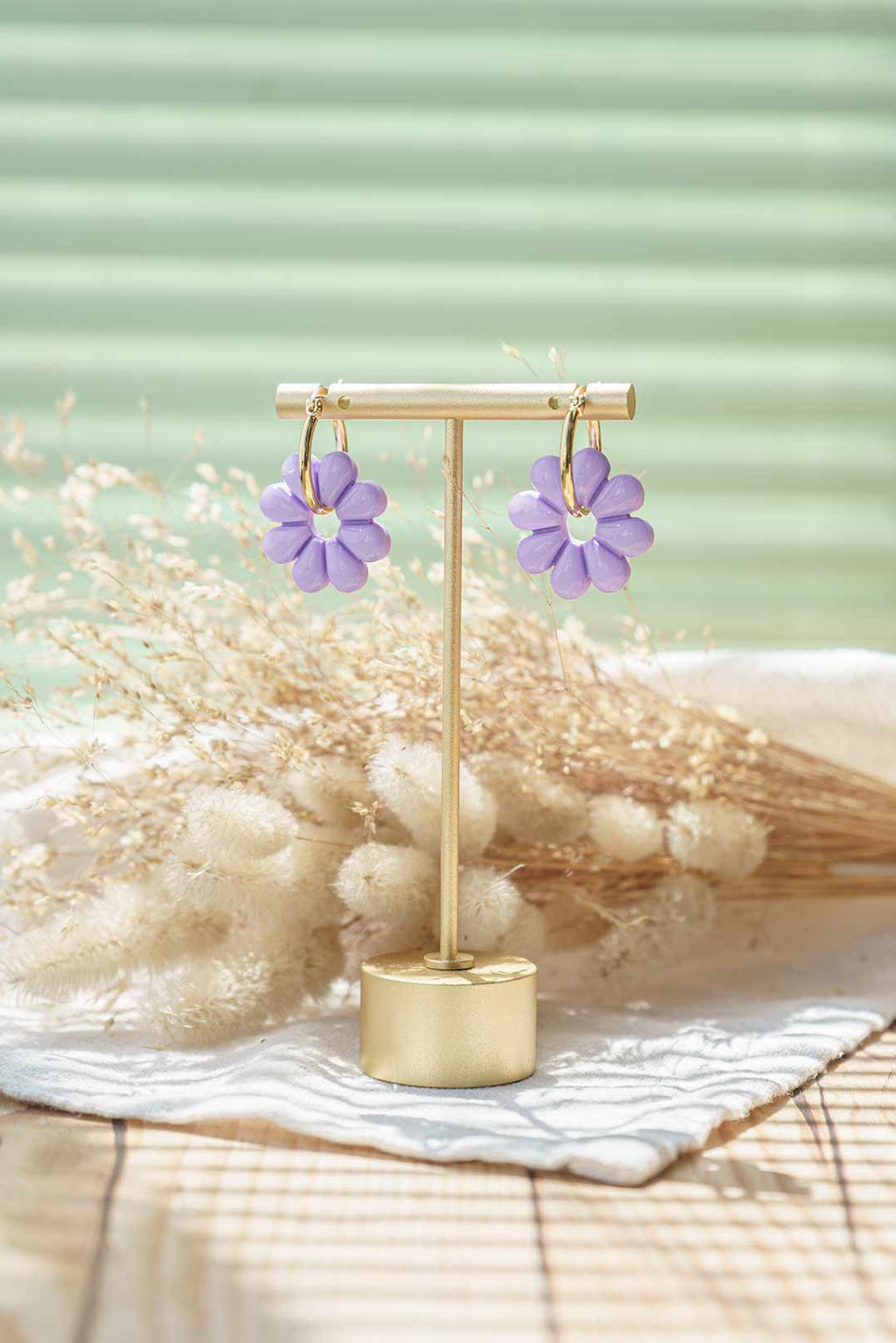 Pendientes margaritas pastel