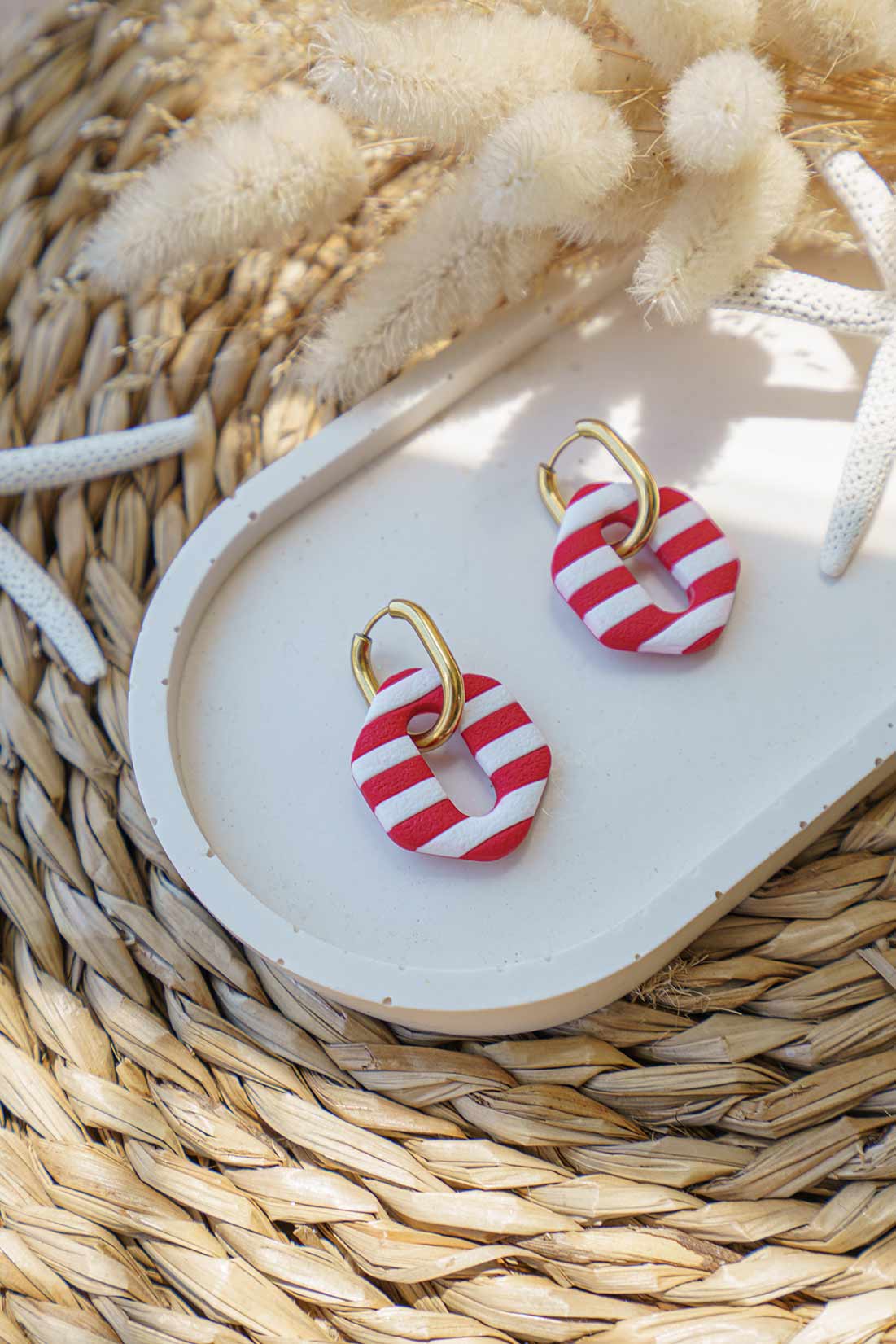 Charms pendientes de verano rayas marineras
