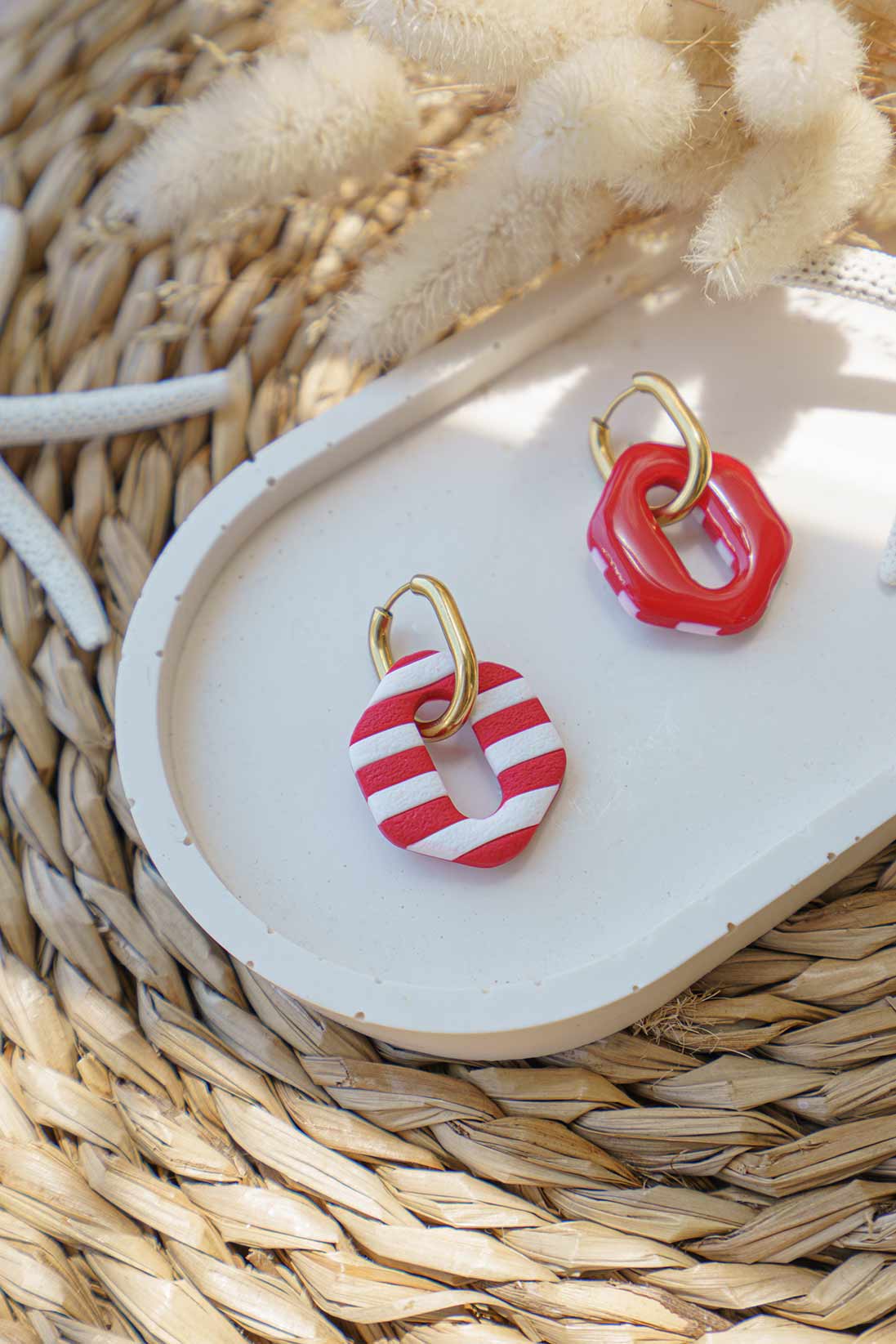 Pendientes de verano rayas marineras