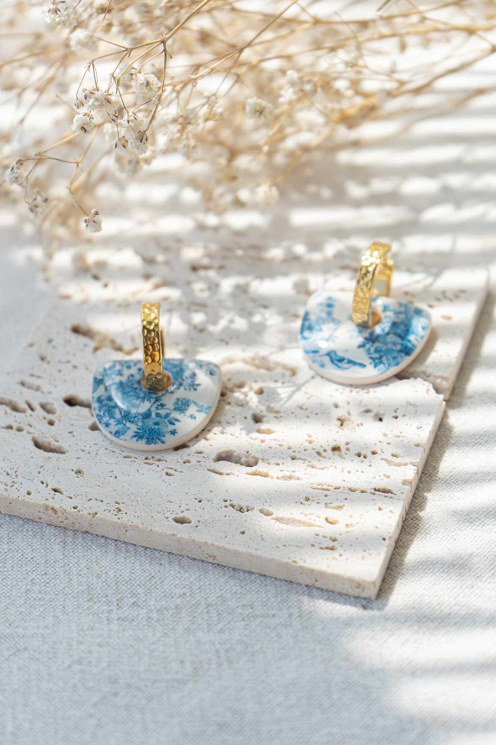 Pendientes porcelana francesa