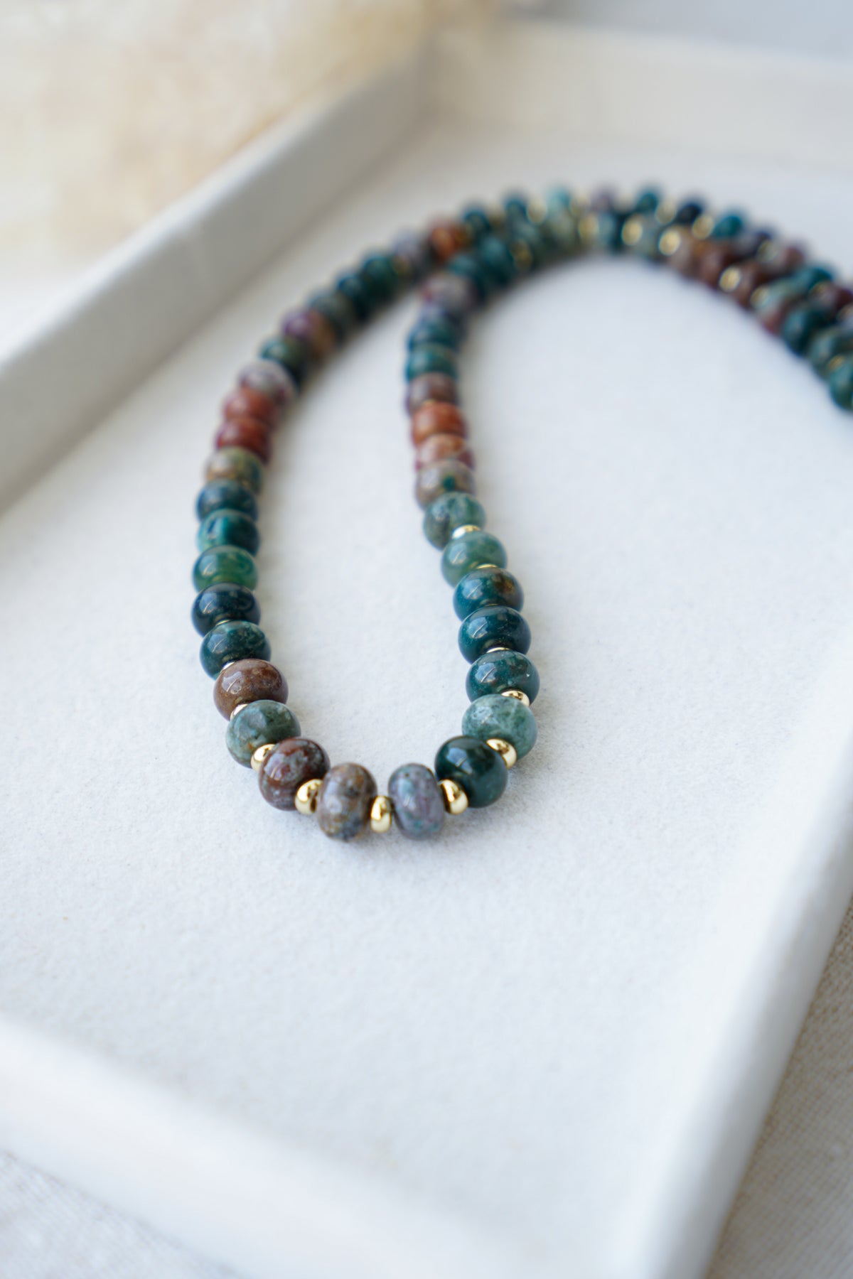 Collar BOSCO (piedras verdes & tierras)