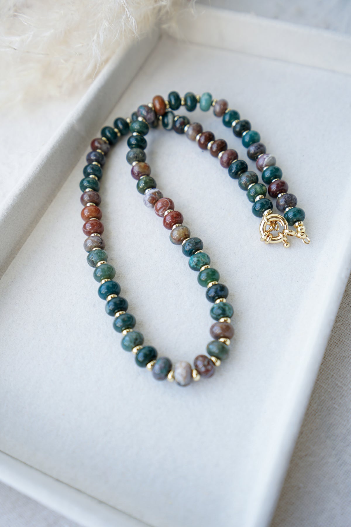 Collar BOSCO (piedras verdes & tierras)