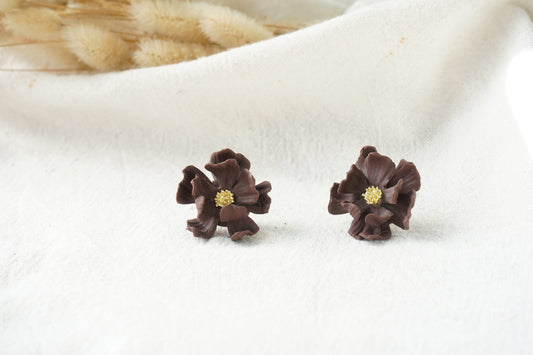 Pendientes DAFNE (marrón chocolate)  | Colección AMBULANTE 🎪 (exclusivos de feria)