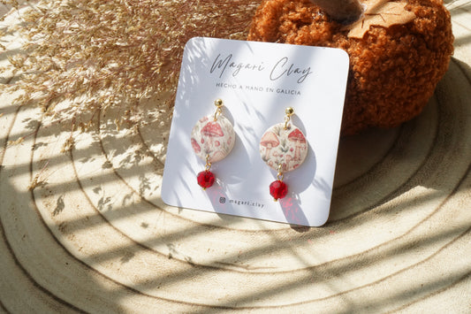 Pendientes AMANITA MUSCARIA (estampado) | Colección BOSQUE ENCANTADO 🍄✨