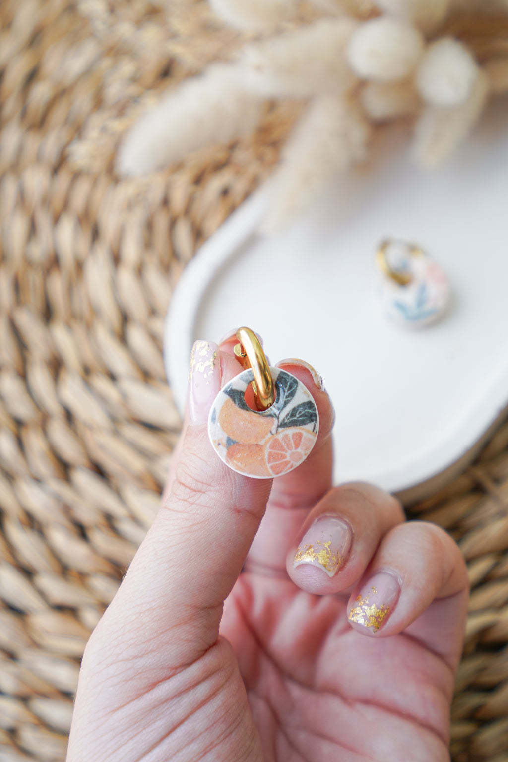 Charm BALI (estampado naranjas vintage)