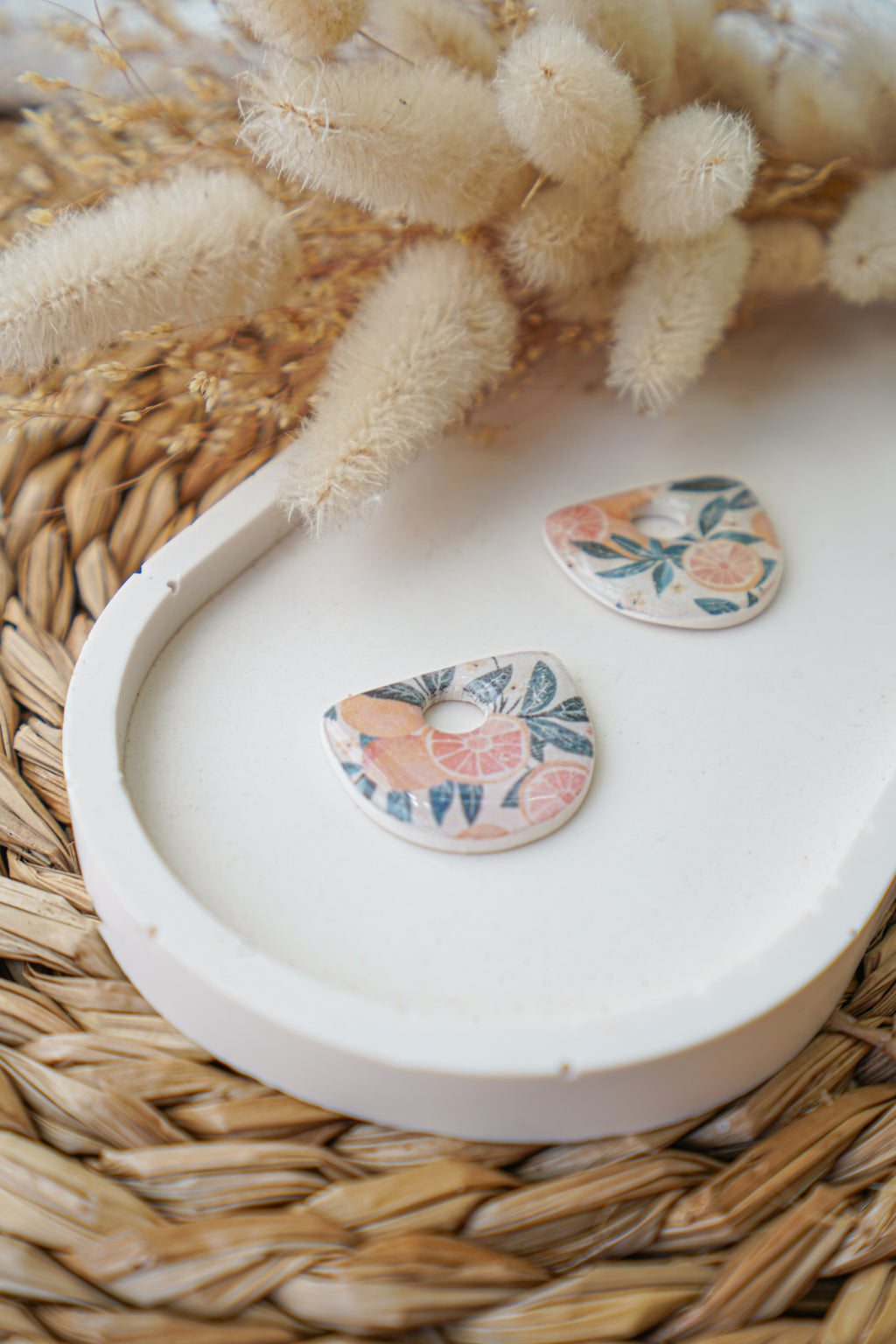 Charm EDIMBURGO  (estampado de naranjas vintage)