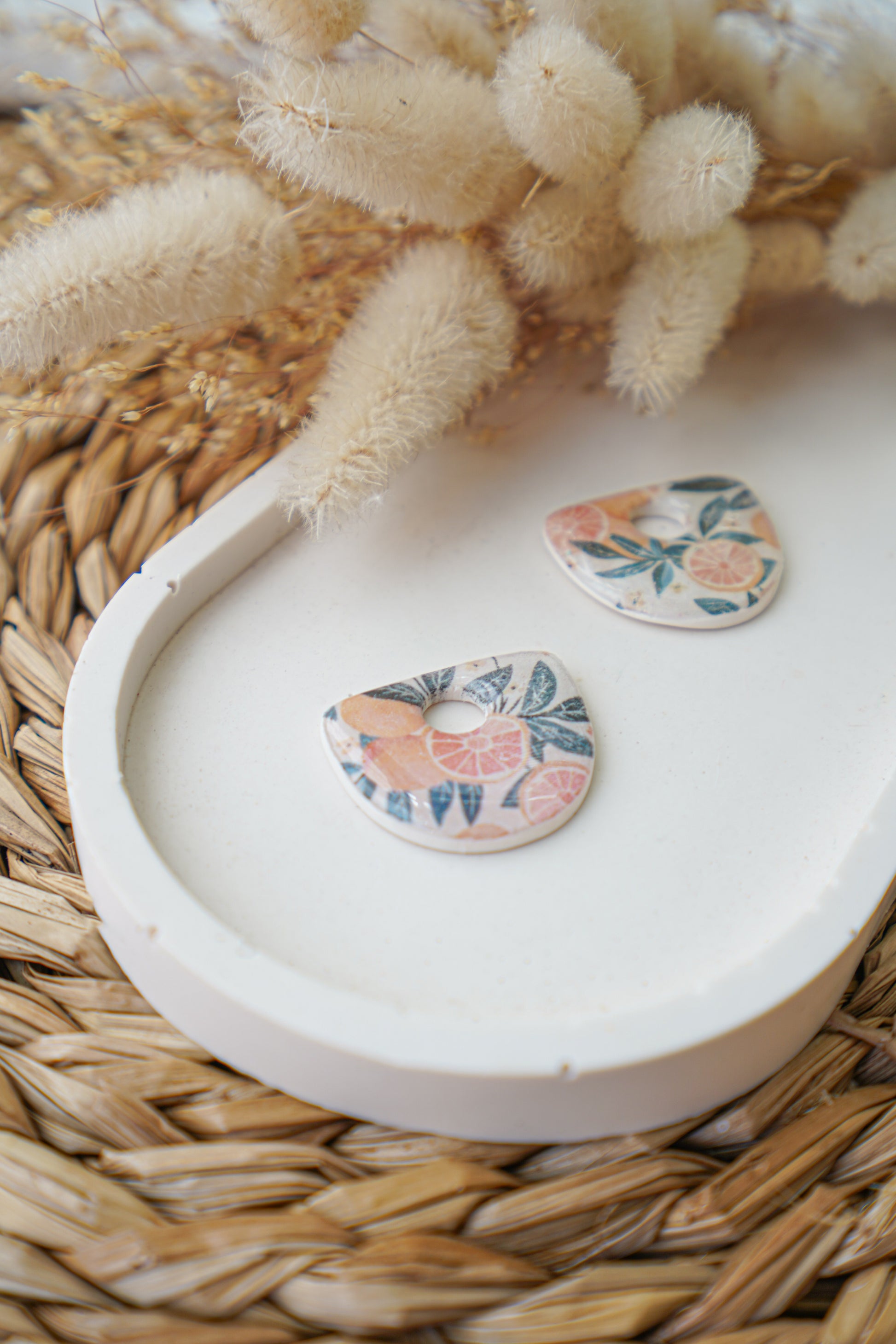 Charm EDIMBURGO  (estampado de naranjas vintage)