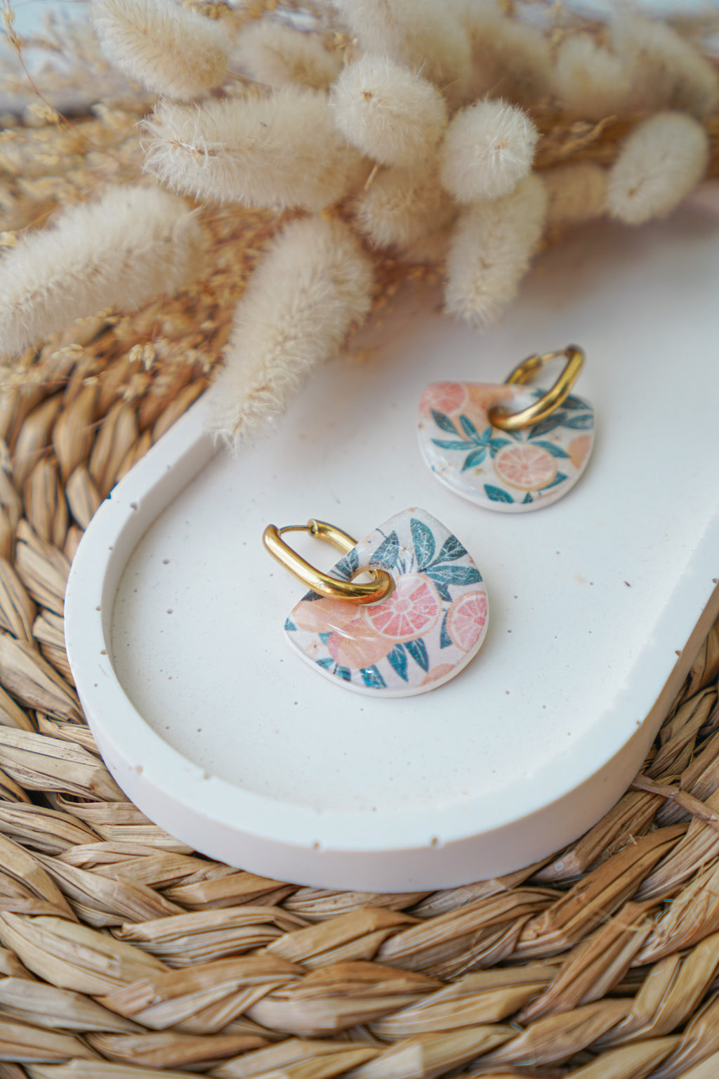 Charm EDIMBURGO  (estampado de naranjas vintage)