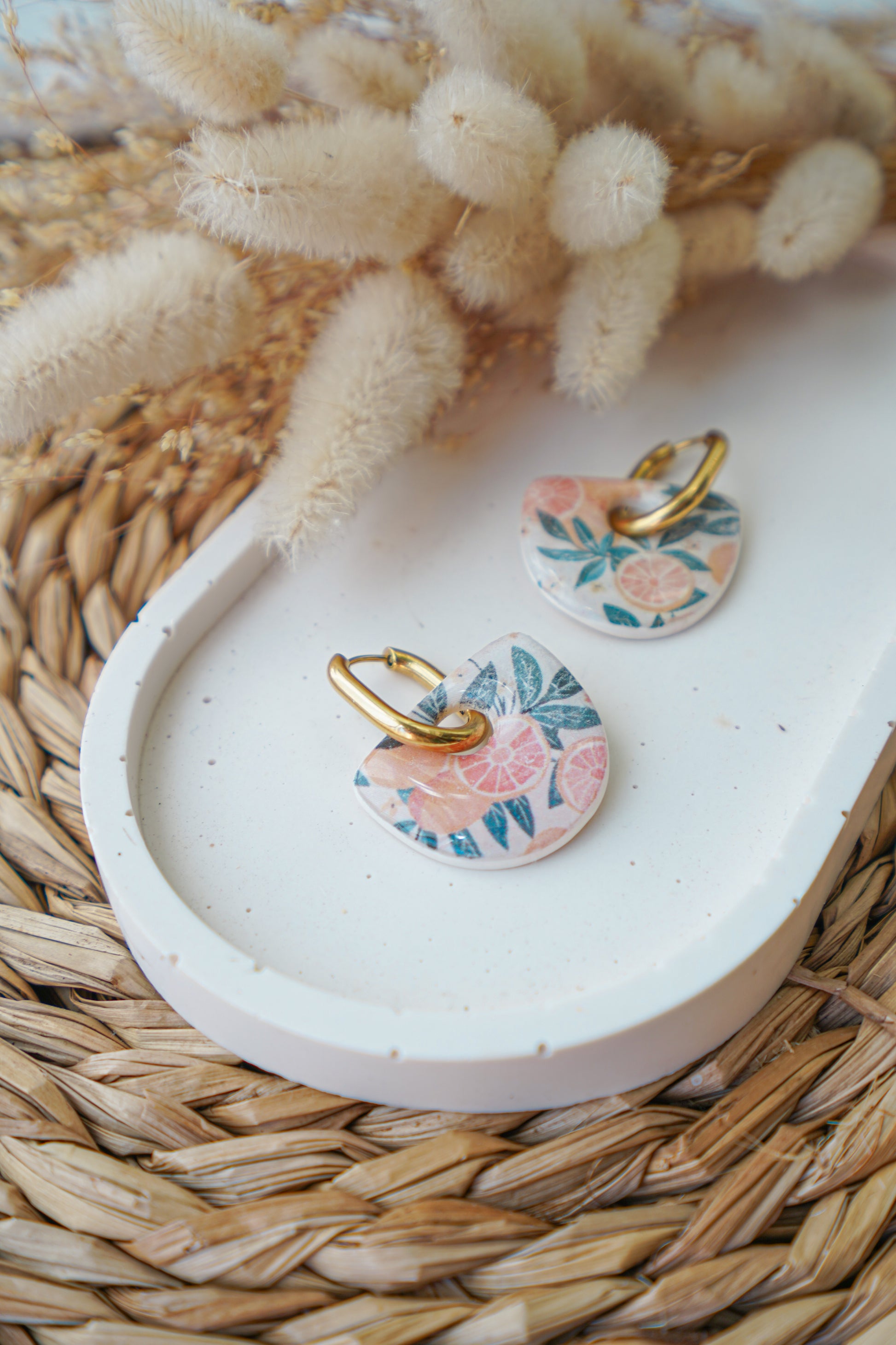 Charm EDIMBURGO  (estampado de naranjas vintage)