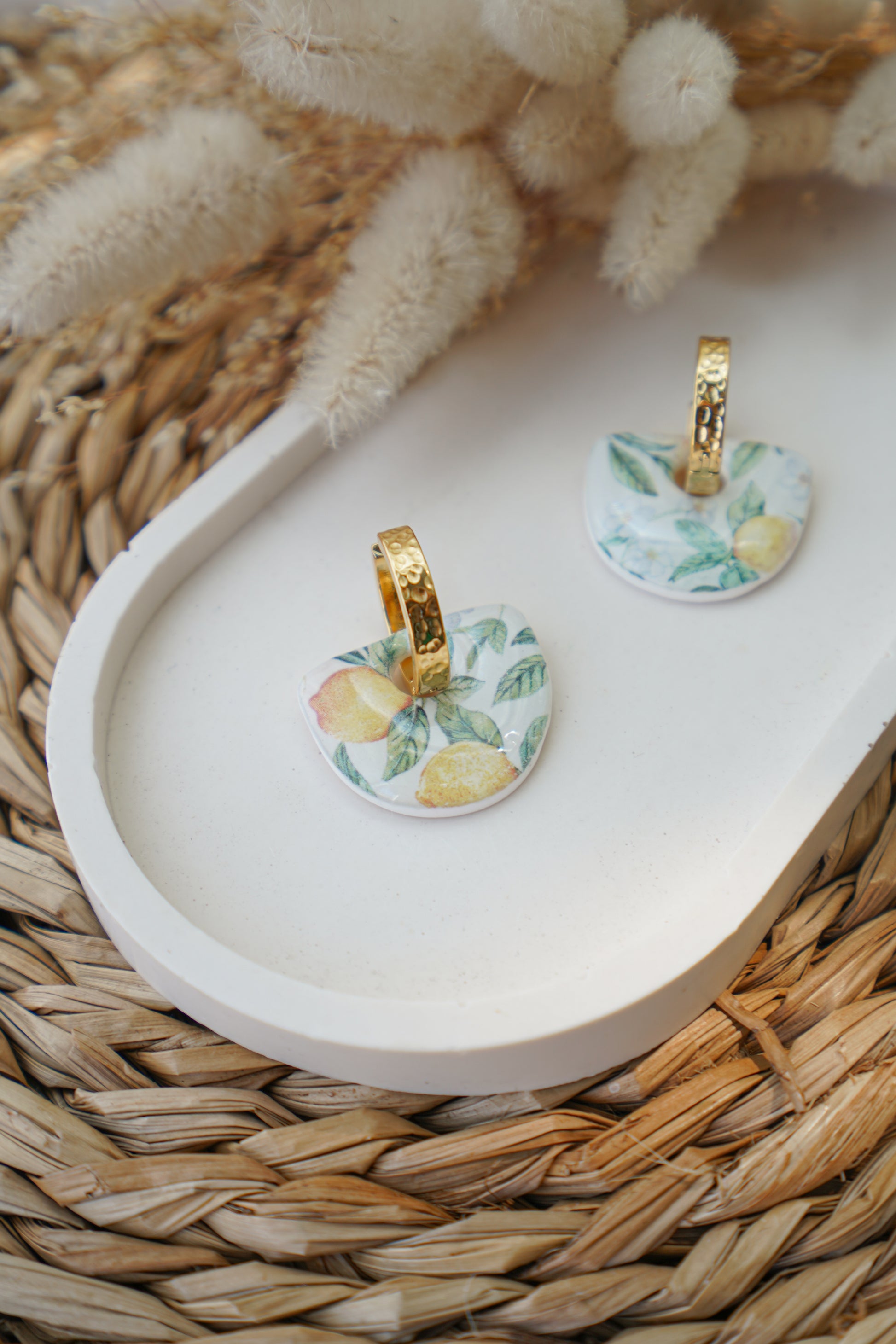 Pendientes Estampado de limones