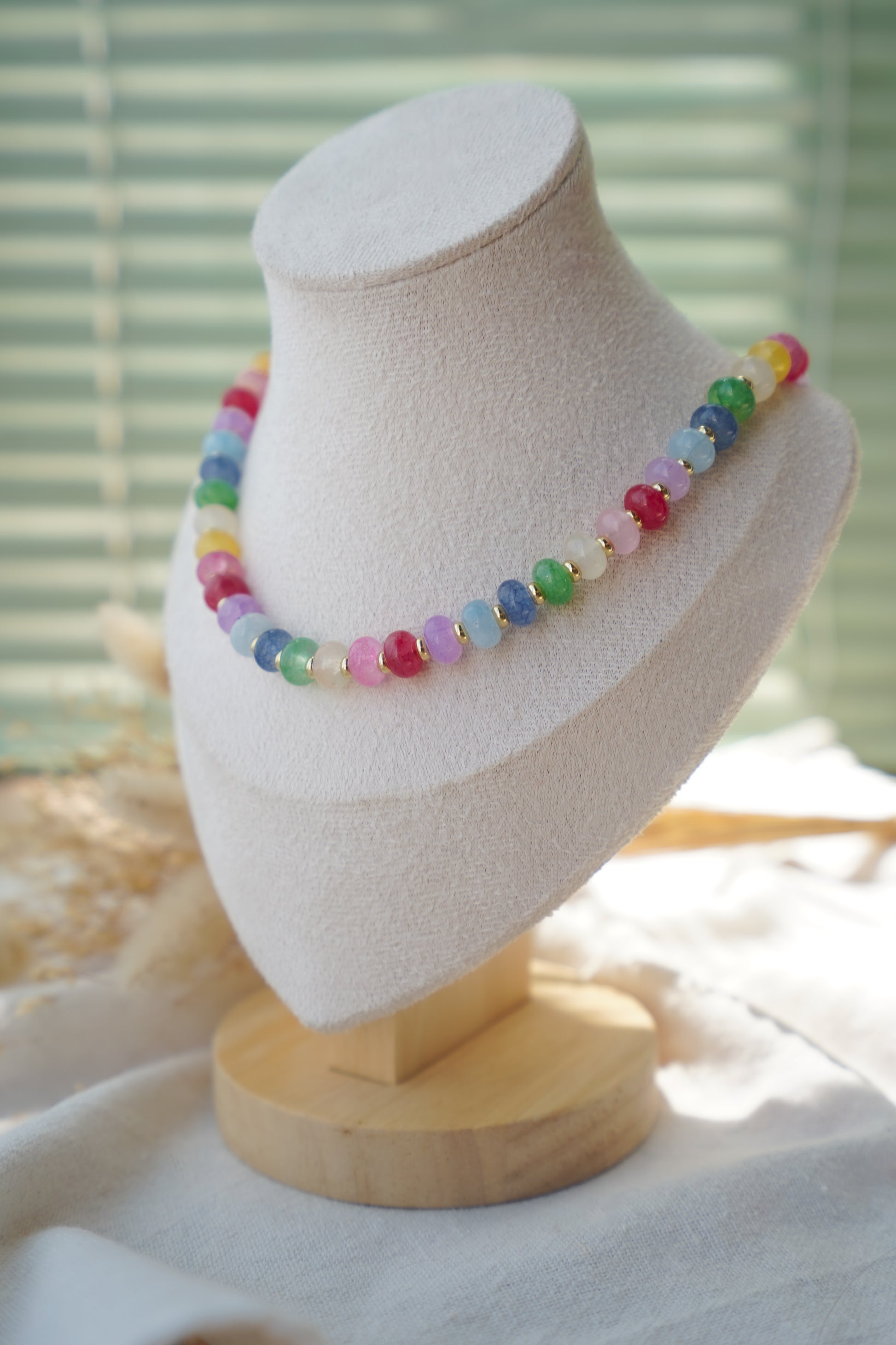 Collar SOLARIS (piedras arcoíris)