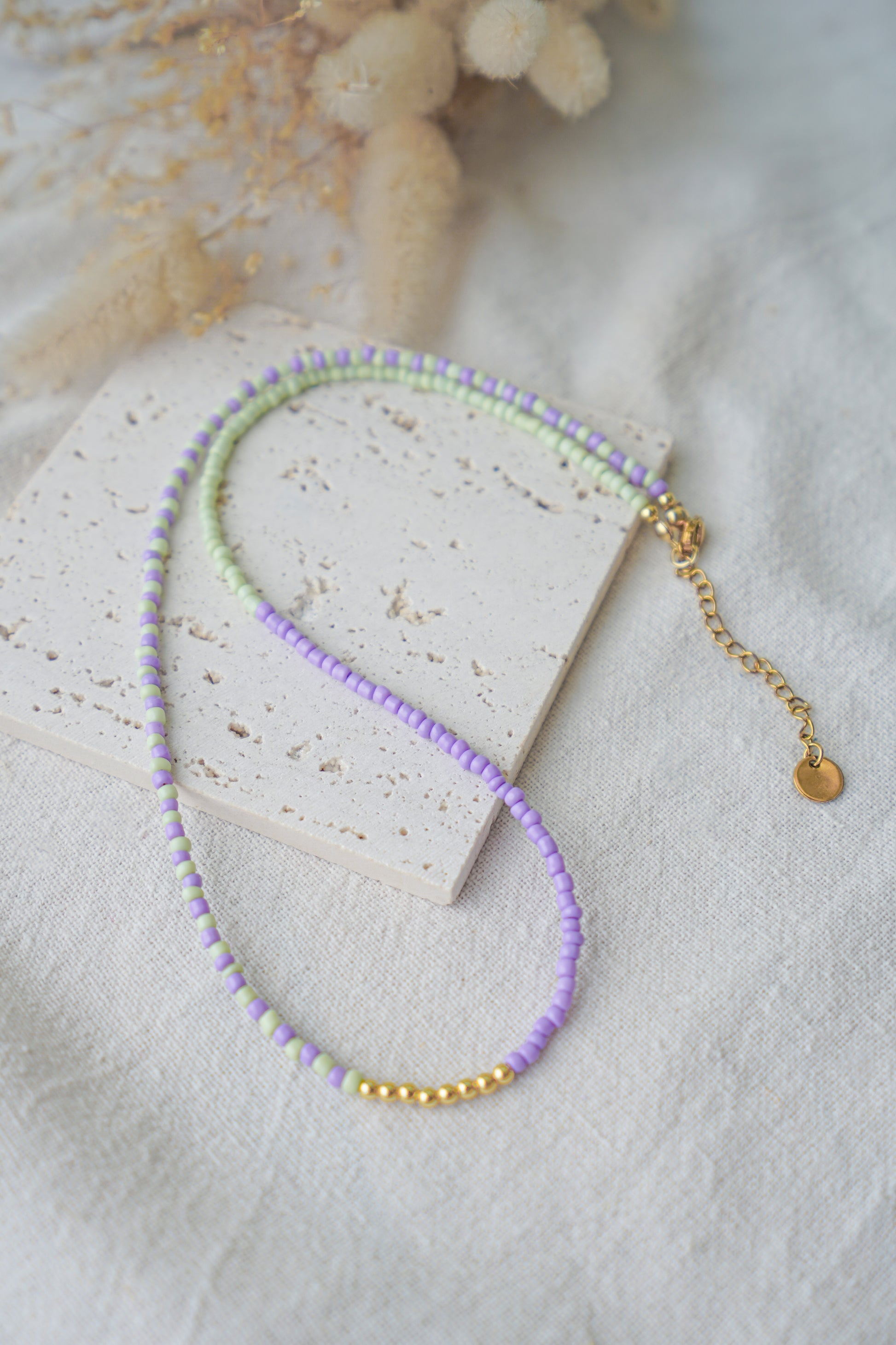 Collar EOS (violeta & verde agua)