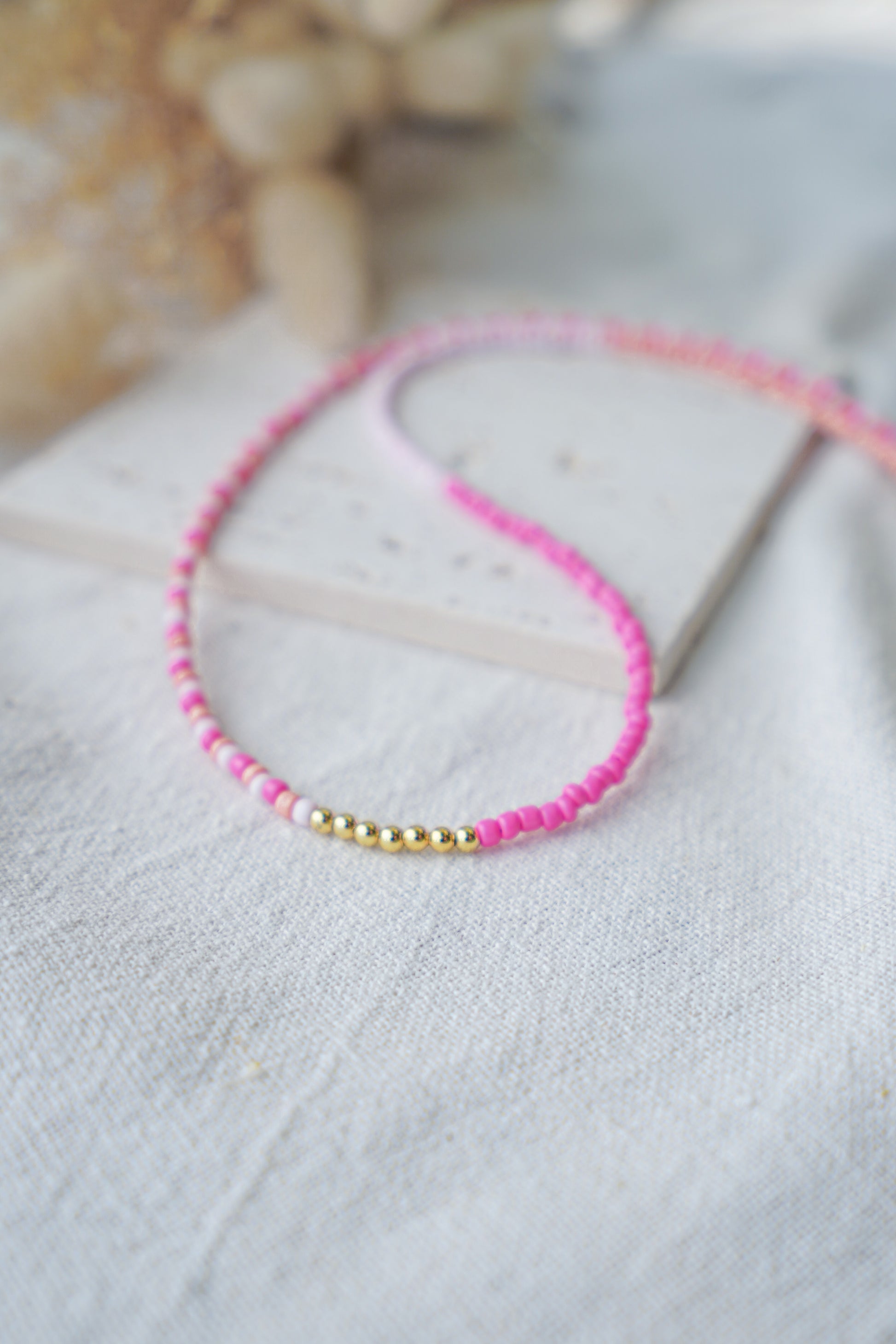 Collar EOS (fucsia, coral & rosa pastel)