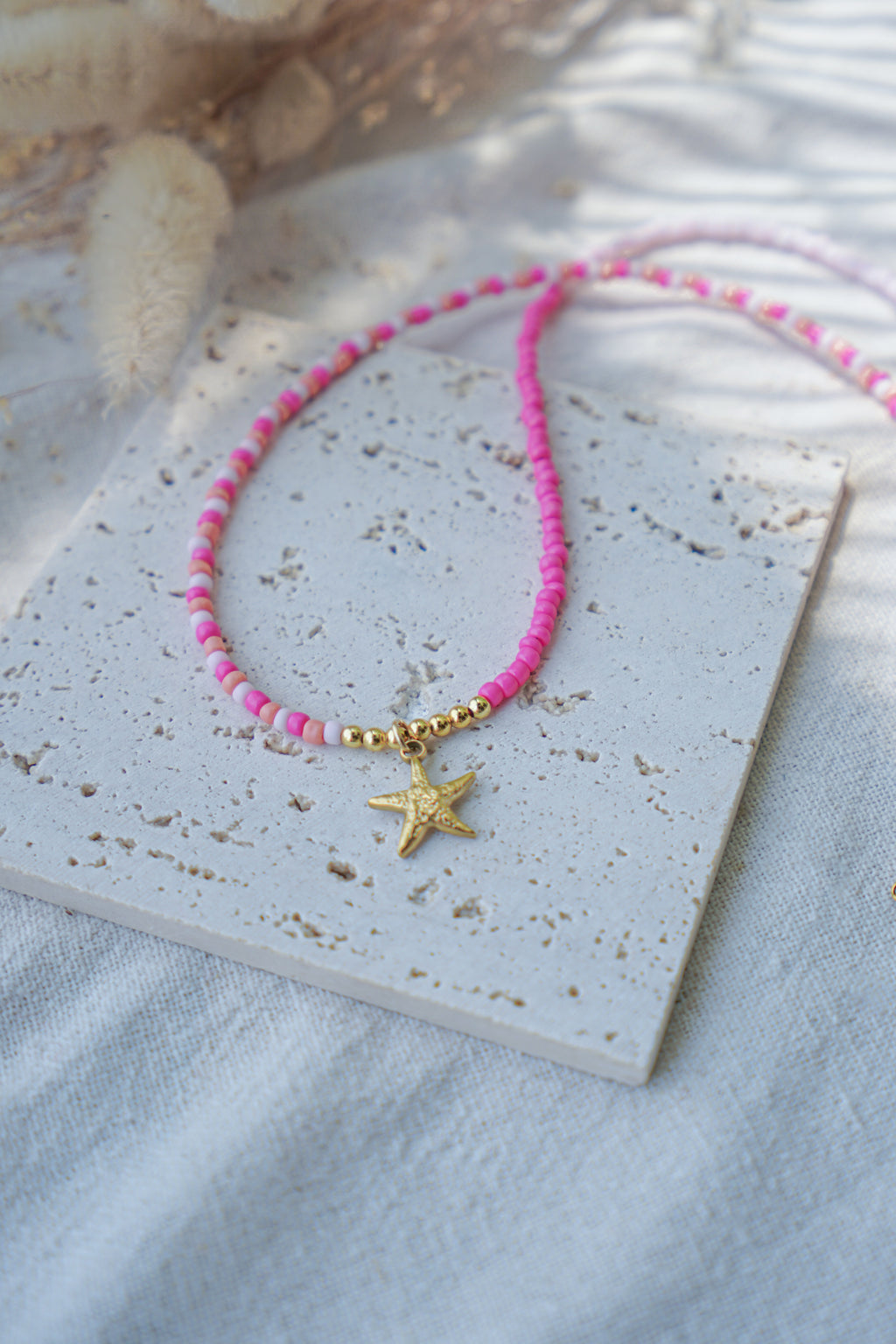 Collar EOS (fucsia, coral & rosa pastel)