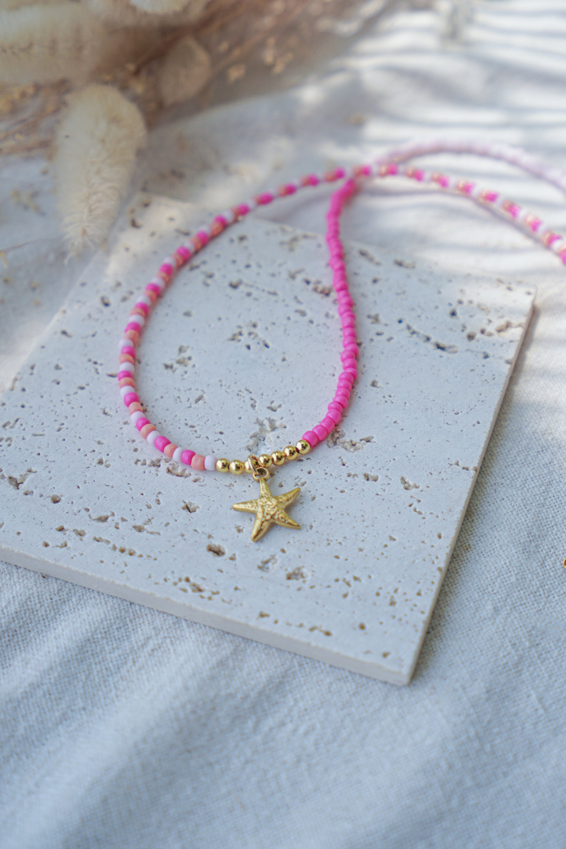 Collar EOS (fucsia, coral & rosa pastel)