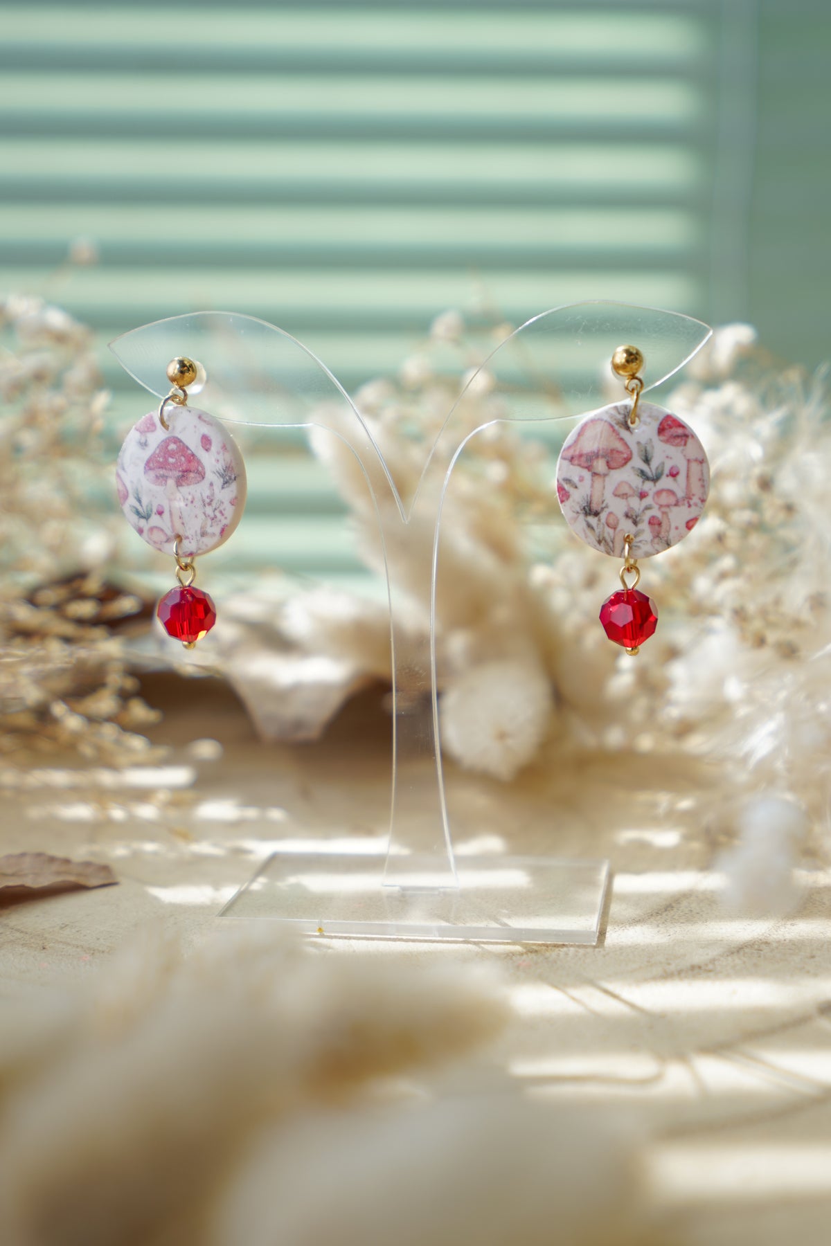 Pendientes Estampado AMANITA MUSCARIA | Colección Bosque Encantado