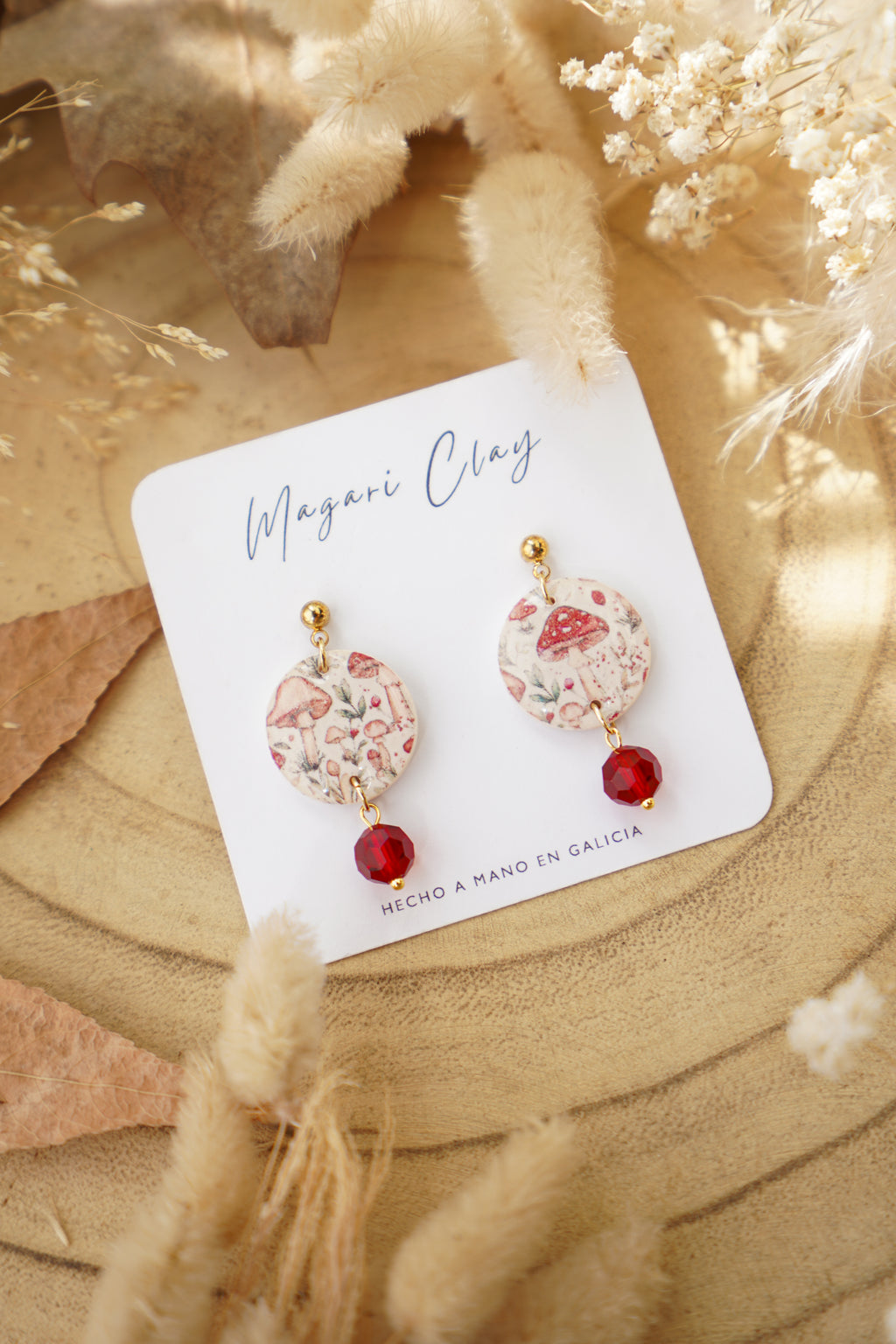 Pendientes Estampado AMANITA MUSCARIA | Colección Bosque Encantado