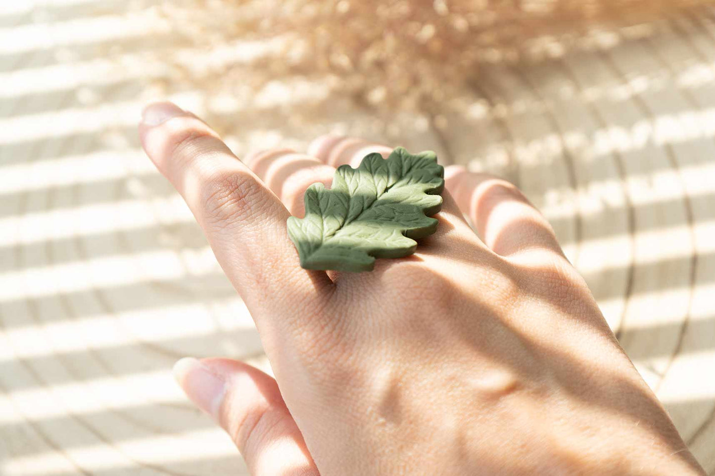 Anillo MAXI FOLLA DE CARBALLO (HOJAS DE ROBLE) | Colección BOSQUE ENCANTADO 🍂✨