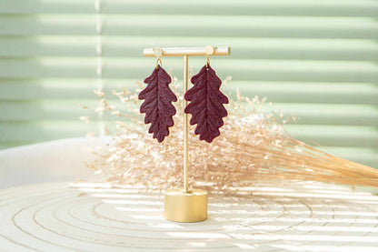 Pendientes FOLLAS DE CARBALLO (HOJAS DE ROBLE) | Colección BOSQUE ENCANTADO 🍂✨