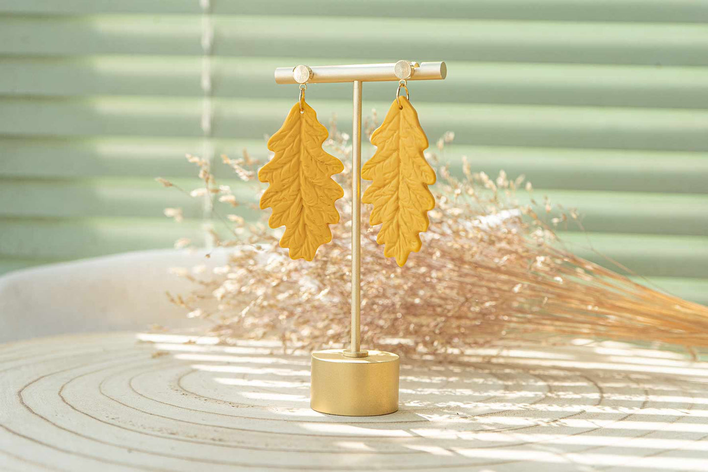 Pendientes FOLLAS DE CARBALLO (HOJAS DE ROBLE) | Colección BOSQUE ENCANTADO 🍂✨
