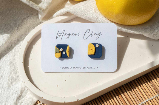 Pendientes pequeños limones