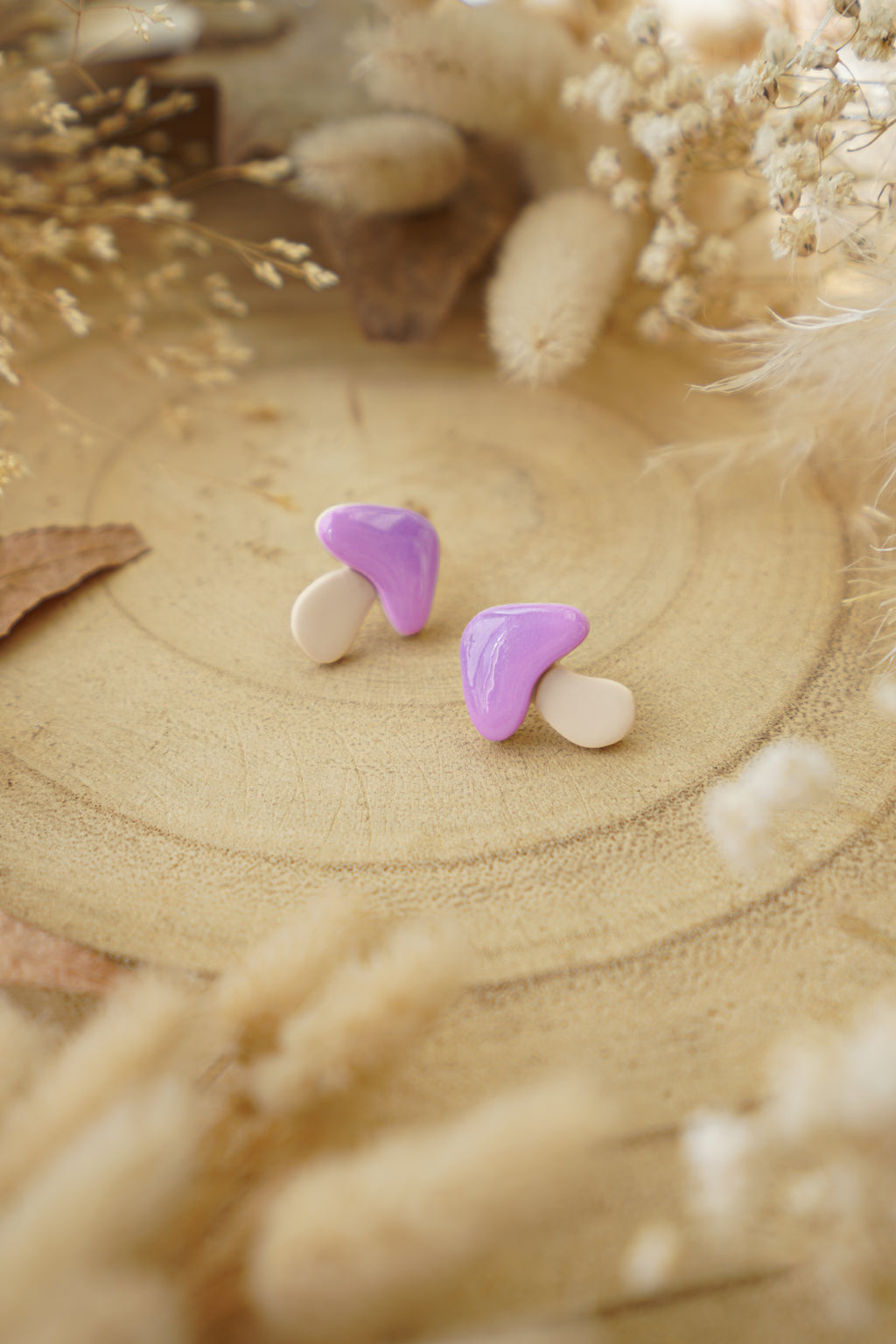 Pendientes Mini Setas VIOLETA | Colección Bosque Encantado