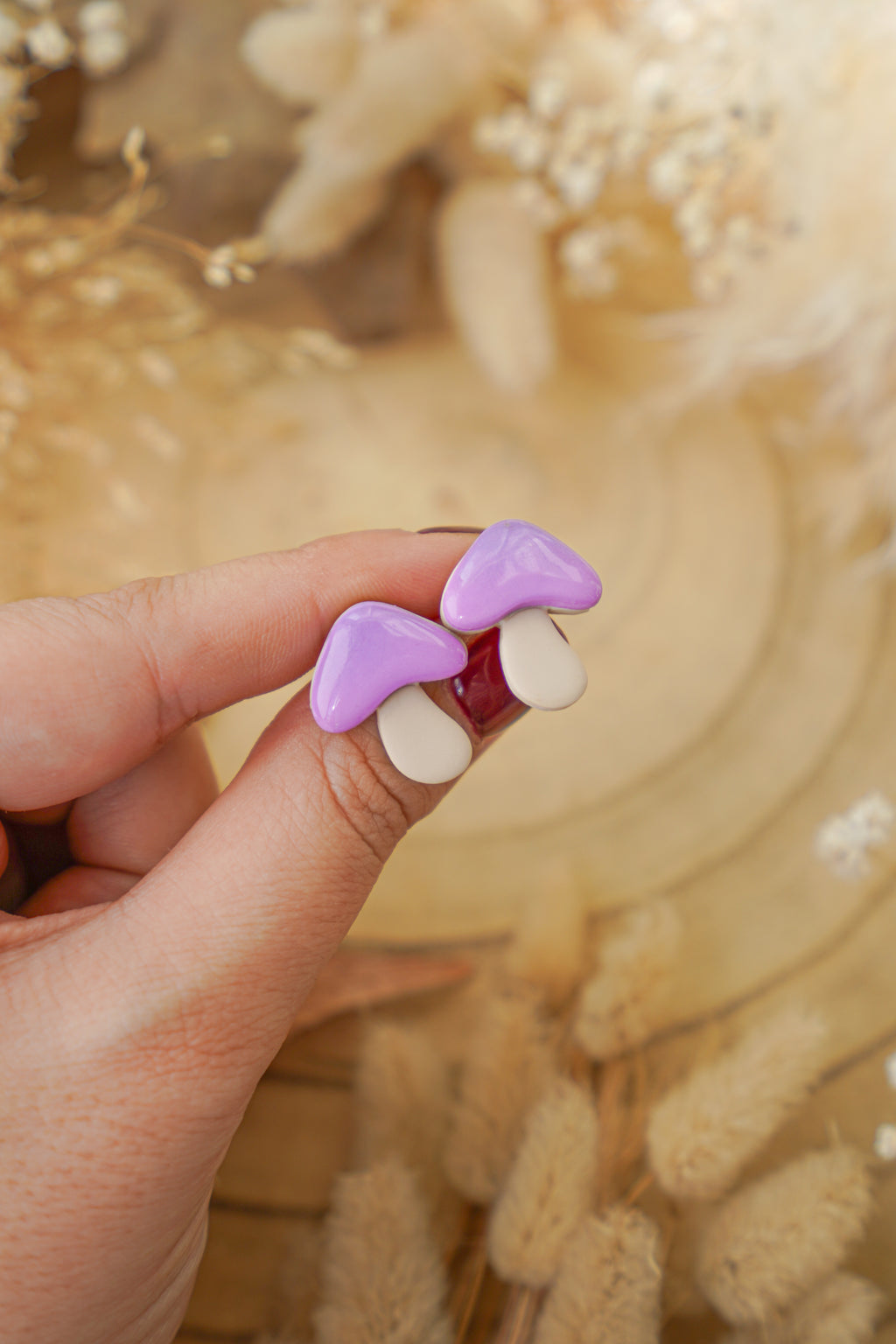 Pendientes Mini Setas VIOLETA | Colección Bosque Encantado