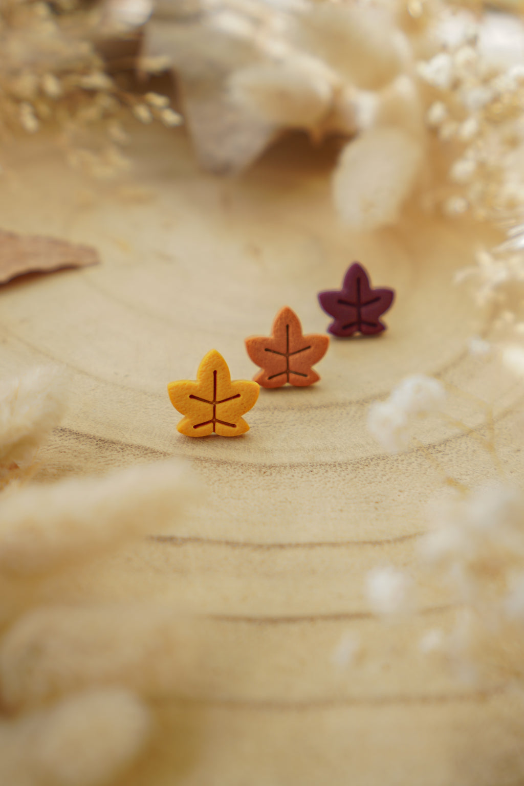 Pendientes MINI HOJA DE ARCE | Colección Bosque Encantado
