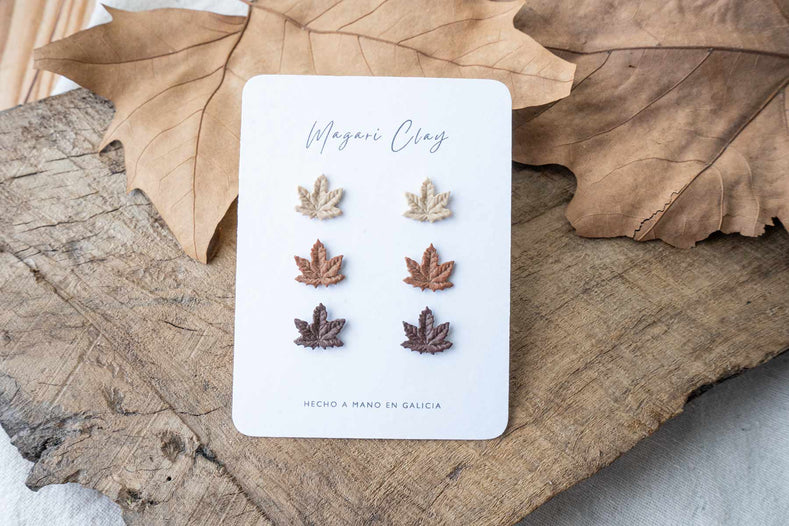 Pendientes PACKS MINI HOJAS DE ARCE | Colección OTOÑO