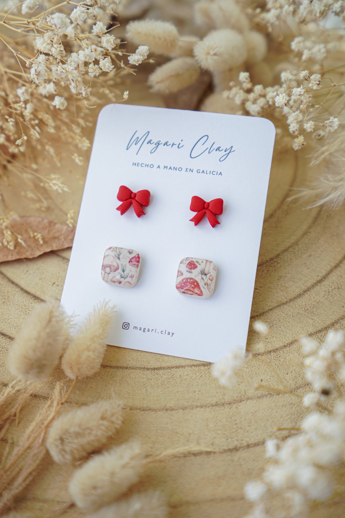 Pack Pendientes Estampado AMANITA MUSCARIA | Colección Bosque Encantado