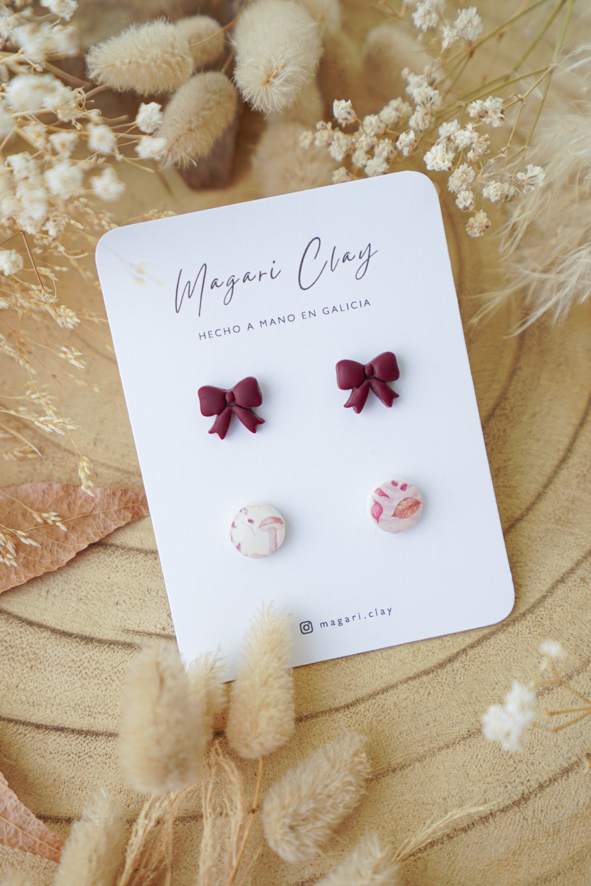 Pack Pendientes Estampado JARDÍN DE SETAS | Colección Bosque Encantado