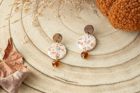 Pendientes PARROIBO (ESTAMPADO PETIRROJO) | Colección BOSQUE ENCANTADO 🍂✨